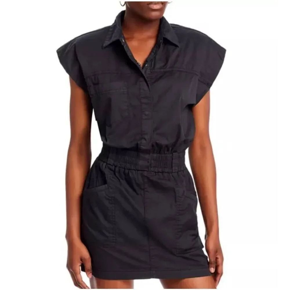 NWT Pistola Rosie Smocked Mini Dress im fade to black sz Large